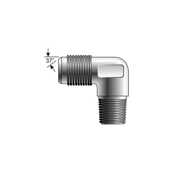 Gates Male JIC 37 Flare to Male Pipe NPTF, 90 SAE to SAE 8MJ-16MP90 G60499-0816 - main